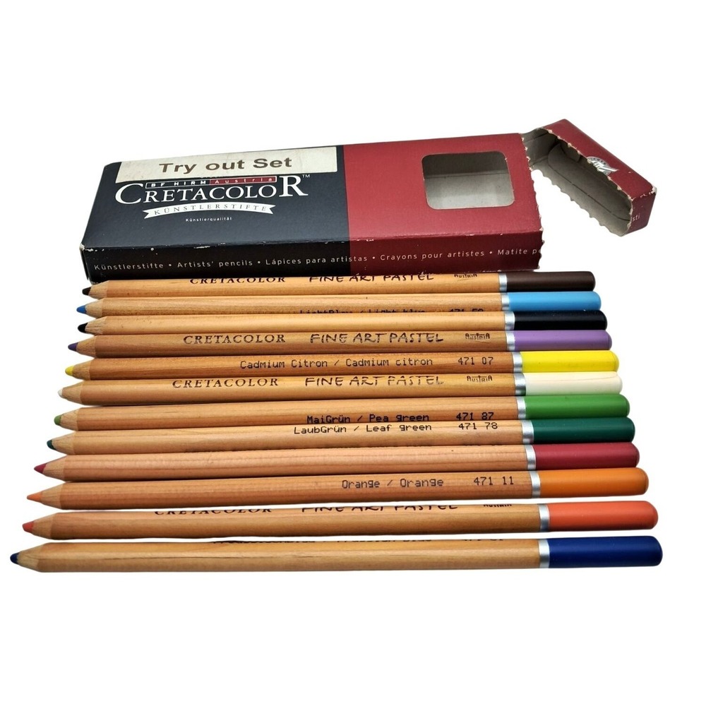 Cretacolor Fine Art Pastel Pencils Try Out Set 12 Count Artist Quality Austria
